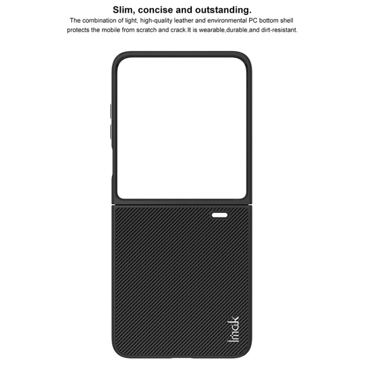 For Honor Magic V Flip imak Ruiyi Series Carbon Fiber PU + PC Phone Case
