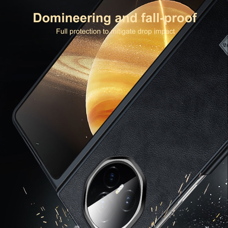 For Honor Magic Vs3 SULADA Shockproof TPU + Handmade Leather Phone Case(Orange)