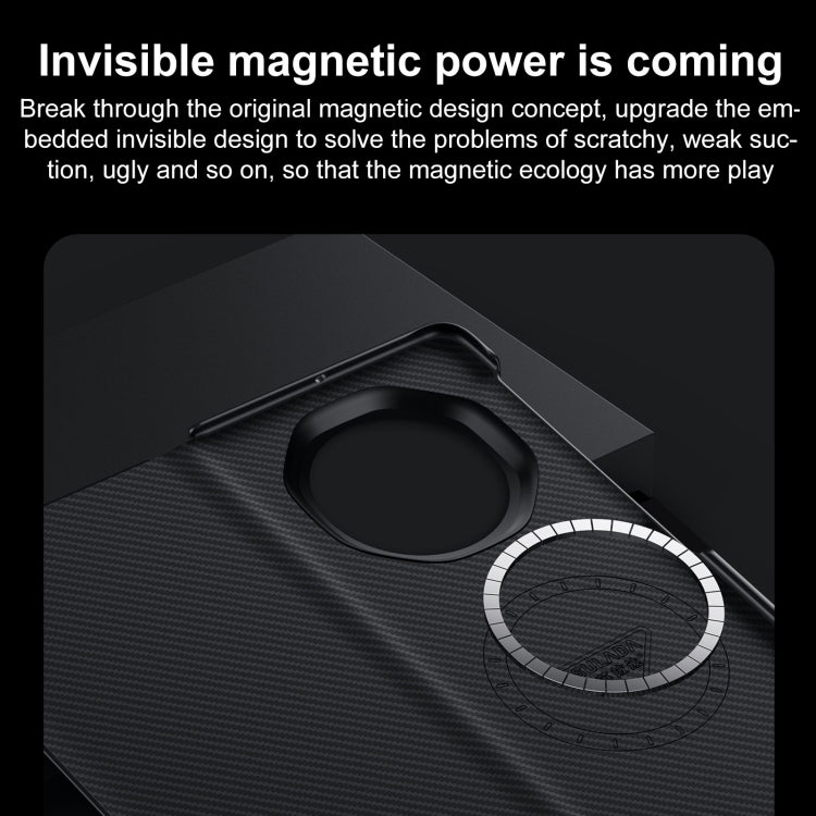 For Honor Magic V3 SULADA Kevlar 600D Texture Smart Window Leather Phone Case(Black)