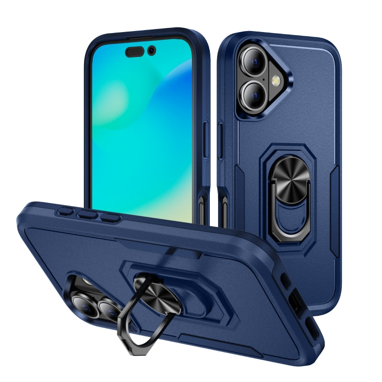 Pioneer Armor Heavy Duty PC + TPU Phone Case with Holder, For iPhone 16
