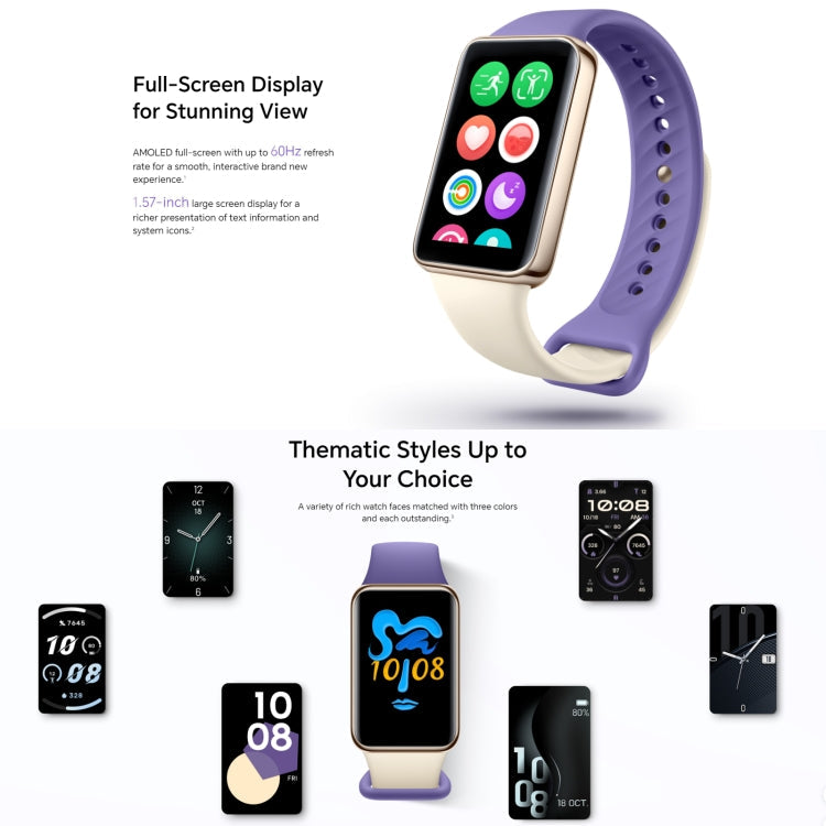 Honor Band 9, 1.57 inch AMOLED Screen, Support Heart Rate / Blood Oxygen / Sleep Monitoring, Standard Version(Blue)