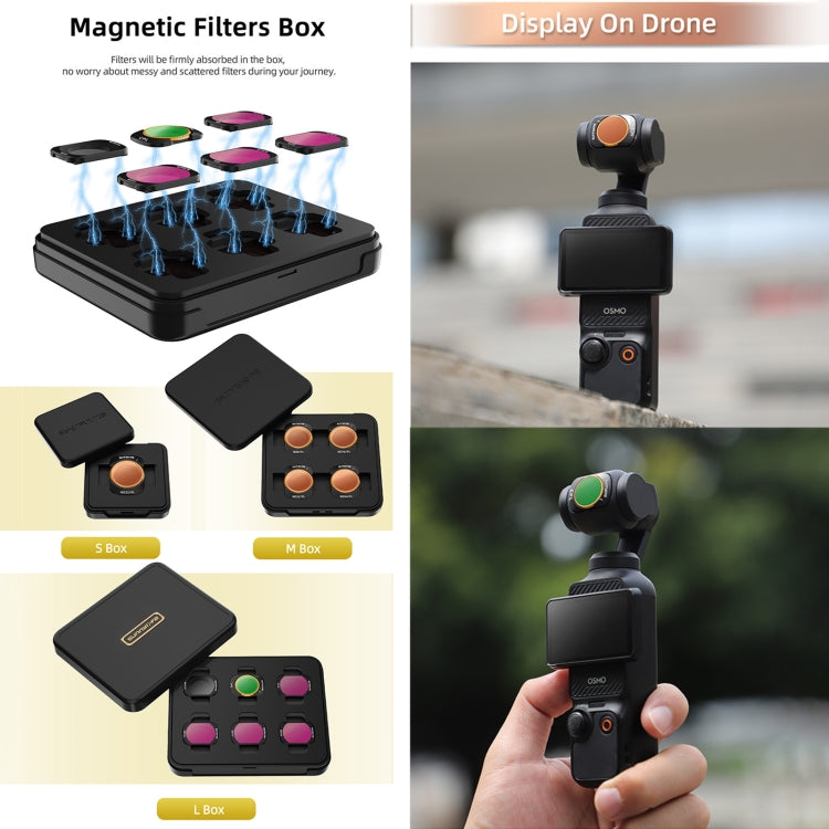 For DJI Osmo Pocket 3 Sunnylife Camera Lens Magnetic Metal Filter, No Impact On Gimbal Reset, Filter:ND64