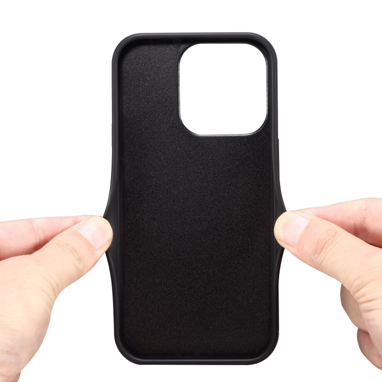 For iPhone 16 Plus Denior D07 DV Elastic Card Slot PU Back Cover Phone Case(Brown)
