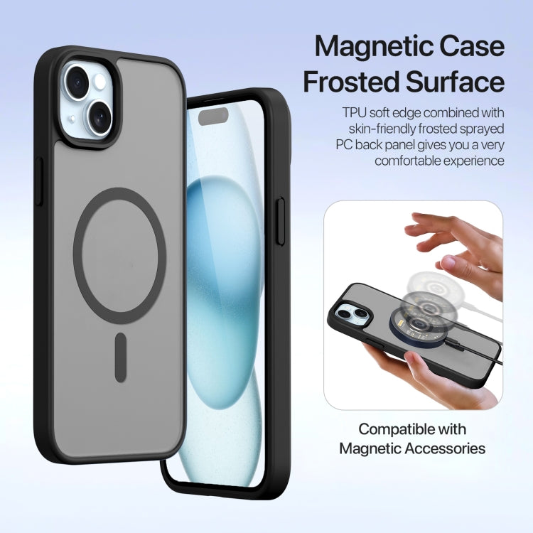 For iPhone 15 Plus DUX DUCIS Lawa Series 2 in 1 Wallet Zipper Detachable MagSafe Phone Case with Lanyard(Black)