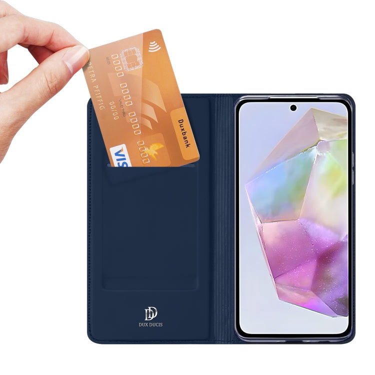 For Samsung Galaxy A36 5G / A56 5G DUX DUCIS Skin Pro Series Flip Leather Phone Case(Blue)