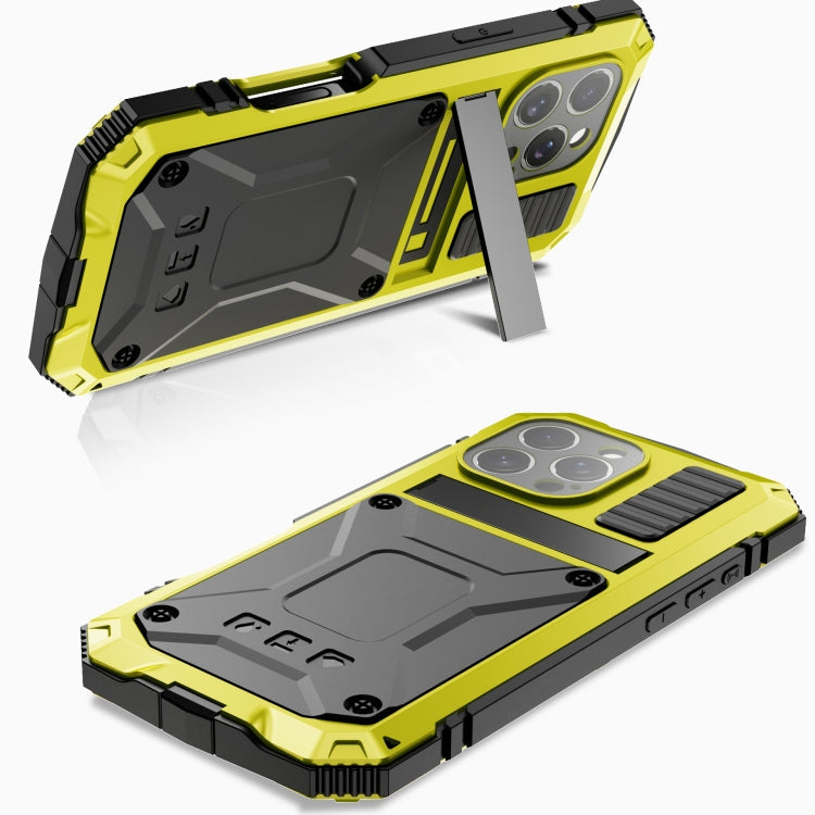 For iPhone 16 Pro Max R-JUST Life Waterproof Dustproof Shockproof Phone Case(Yellow)