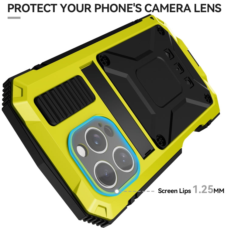 For iPhone 16 Pro Max R-JUST Life Waterproof Dustproof Shockproof Phone Case(Yellow)