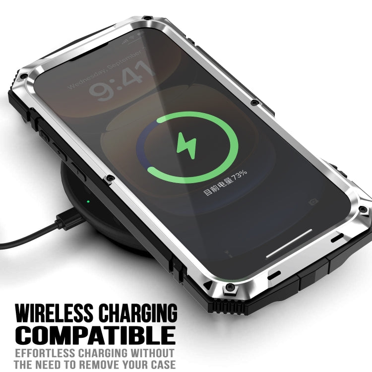 For iPhone 16 Pro Max R-JUST Life Waterproof Dustproof Shockproof Phone Case(Silver)