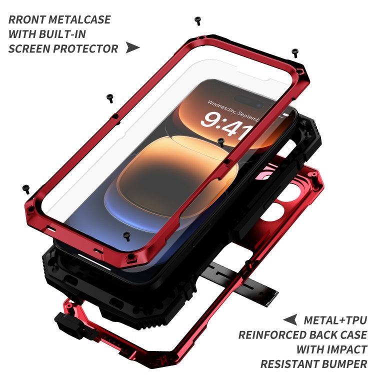 For iPhone 16 Pro R-JUST Life Waterproof Dustproof Shockproof Phone Case(Red)