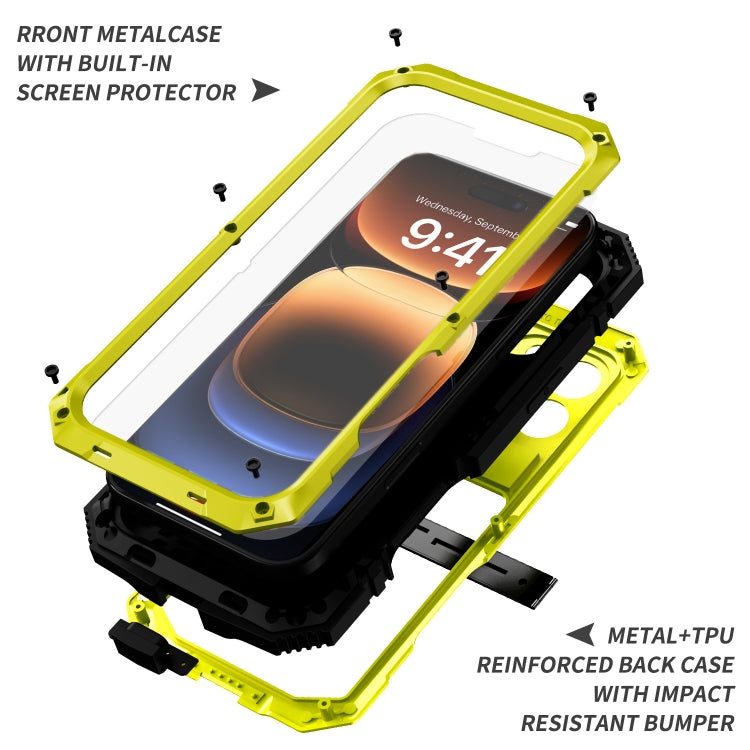 For iPhone 16 Pro R-JUST Life Waterproof Dustproof Shockproof Phone Case(Yellow)