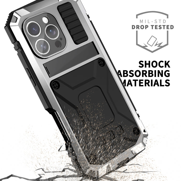 For iPhone 16 Pro R-JUST Life Waterproof Dustproof Shockproof Phone Case(Silver)