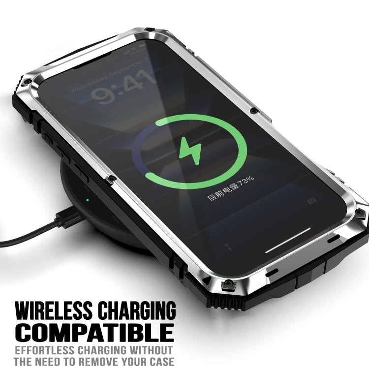 For iPhone 16 Plus R-JUST Life Waterproof Dustproof Shockproof Phone Case(Silver)