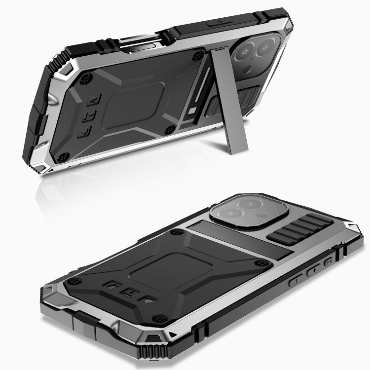 For iPhone 16 R-JUST Life Waterproof Dustproof Shockproof Phone Case(Silver)