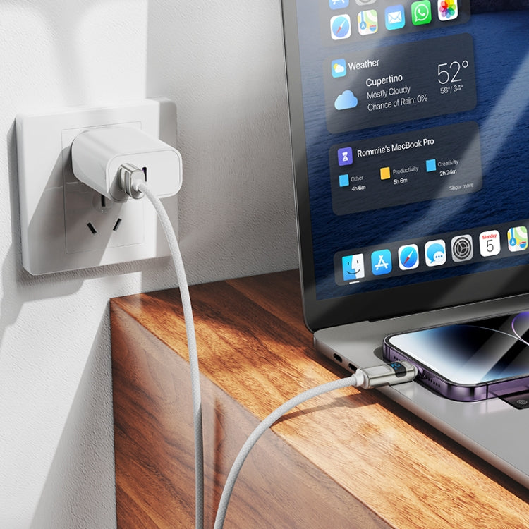 hoco U137 USB to 8 Pin Line 2.4A Charging Data Cable with Display, Length:1.2m(Black)