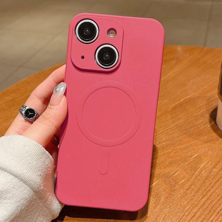 Solid Color Liquid Silicone MagSafe Magnetic Phone Case, For iPhone 15 Plus