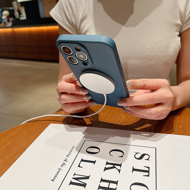 Solid Color Liquid Silicone MagSafe Magnetic Phone Case, For iPhone 14 Pro Max