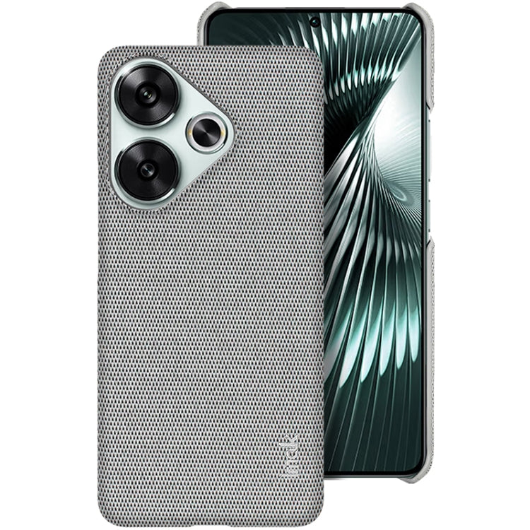 For Xiaomi Poco F6 5G imak Ruiyi Series Cloth Texture PU + PC Phone Case(Light Grey)