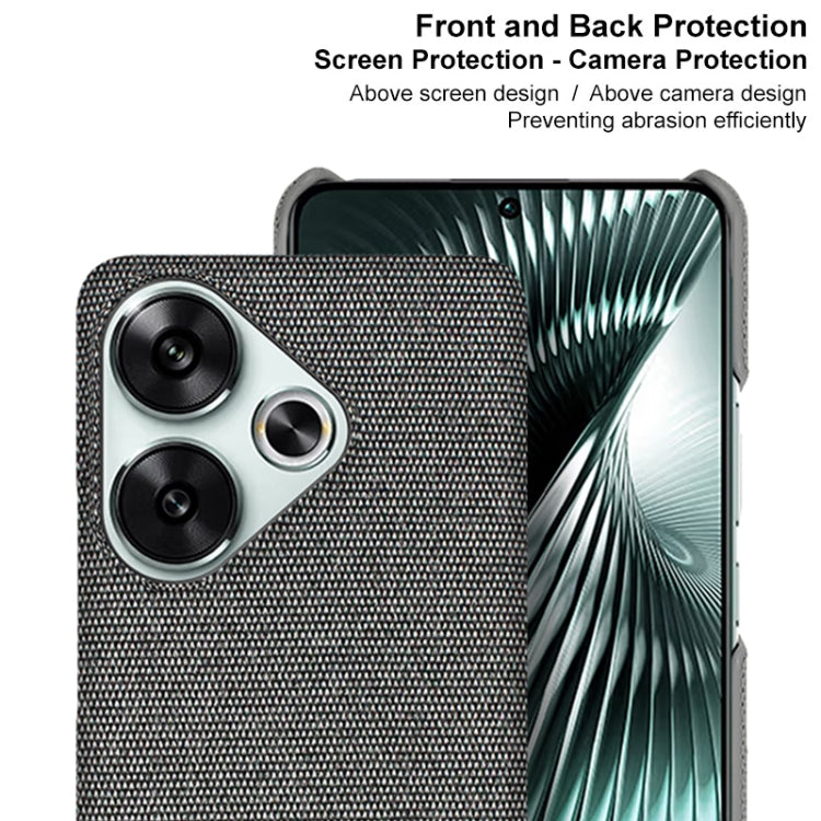 For Xiaomi Poco F6 5G imak Ruiyi Series Cloth Texture PU + PC Phone Case(Dark Grey)