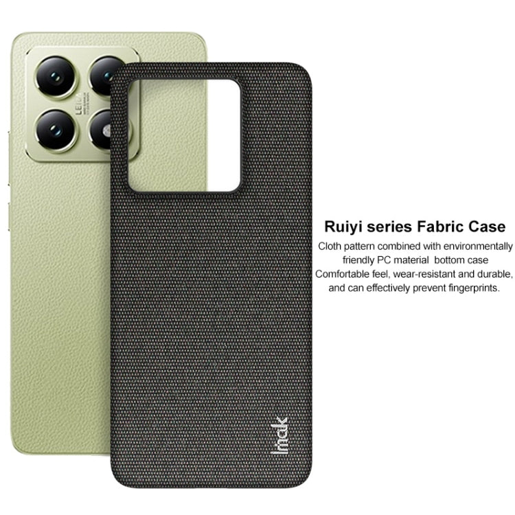 For Xiaomi 14T imak Ruiyi Series Cloth Texture PU + PC Phone Case(Black)