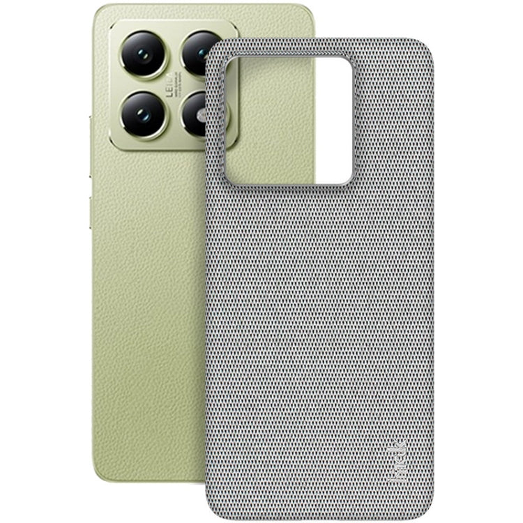 For Xiaomi 14T imak Ruiyi Series Cloth Texture PU + PC Phone Case(Light Grey)
