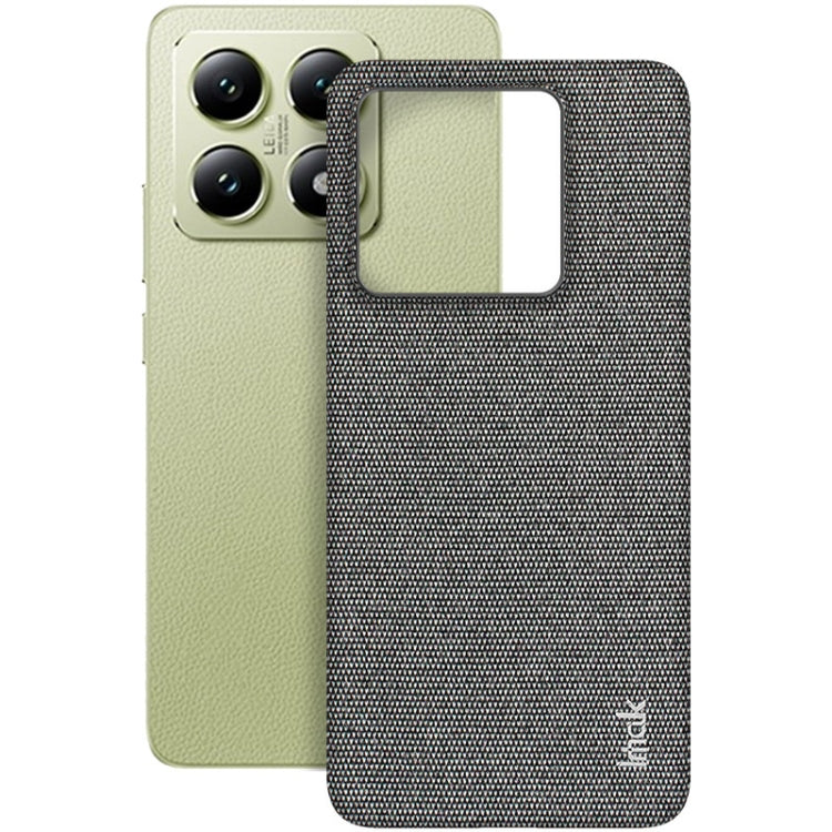 For Xiaomi 14T imak Ruiyi Series Cloth Texture PU + PC Phone Case(Dark Grey)