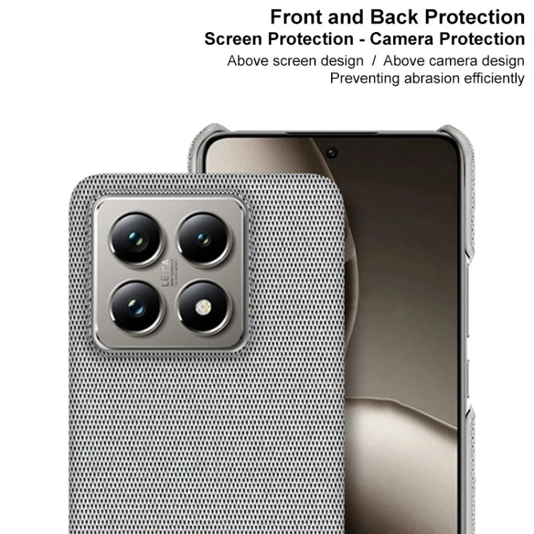 For Xiaomi 14T imak Ruiyi Series Cloth Texture PU + PC Phone Case(Dark Grey)