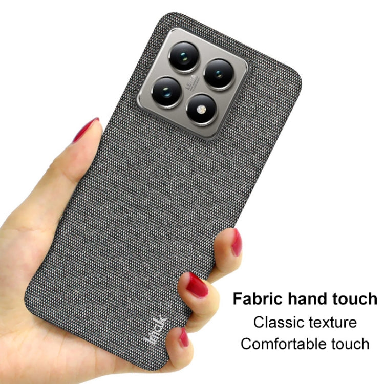 For Xiaomi 14T Pro imak Ruiyi Series Cloth Texture PU + PC Phone Case(Dark Grey)