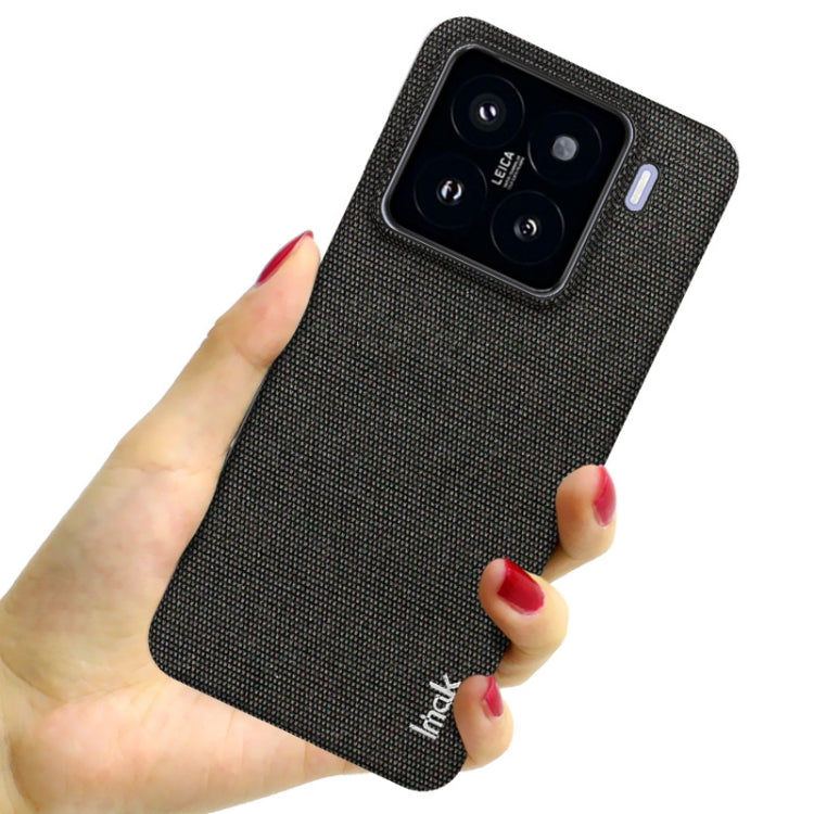 For Xiaomi 15 imak Ruiyi Series Cloth Texture PU + PC Phone Case(Black)