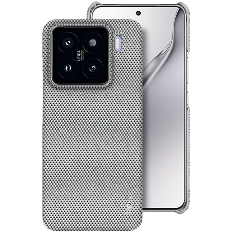 For Xiaomi 15 imak Ruiyi Series Cloth Texture PU + PC Phone Case(Light Grey)