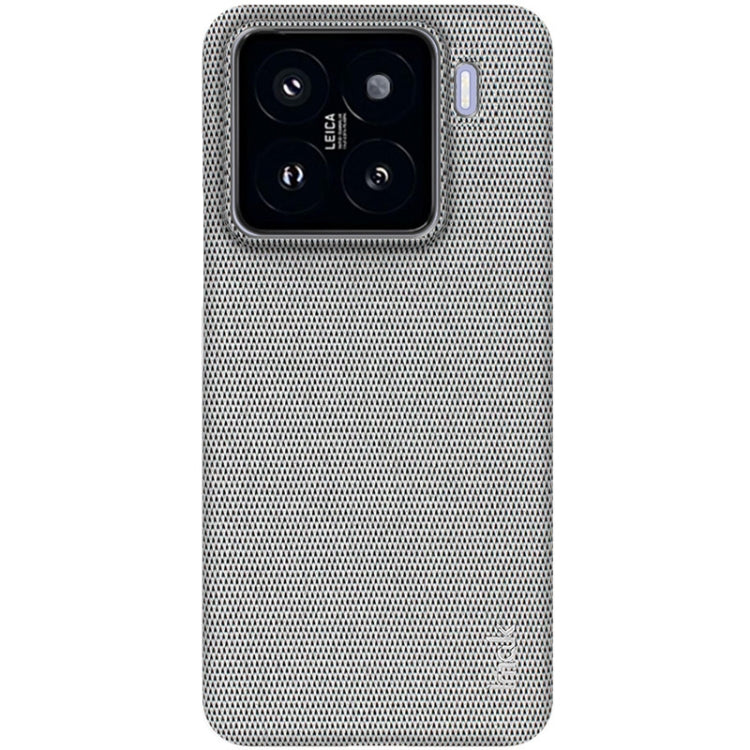For Xiaomi 15 imak Ruiyi Series Cloth Texture PU + PC Phone Case(Light Grey)