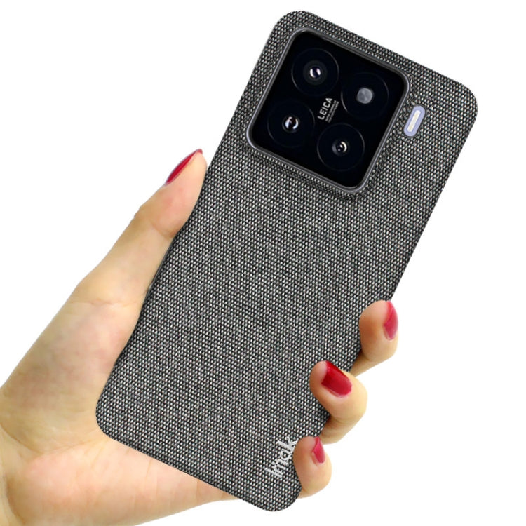 For Xiaomi 15 imak Ruiyi Series Cloth Texture PU + PC Phone Case(Dark Grey)