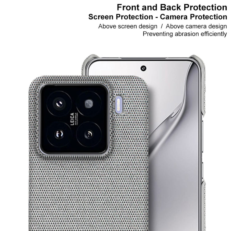 For Xiaomi 15 imak Ruiyi Series Cloth Texture PU + PC Phone Case(Dark Grey)
