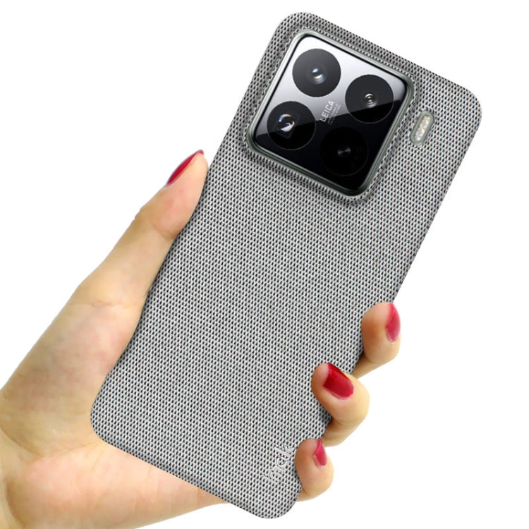For Xiaomi 15 Pro imak Ruiyi Series Cloth Texture PU + PC Phone Case(Light Grey)