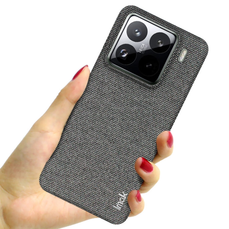 For Xiaomi 15 Pro imak Ruiyi Series Cloth Texture PU + PC Phone Case(Dark Grey)
