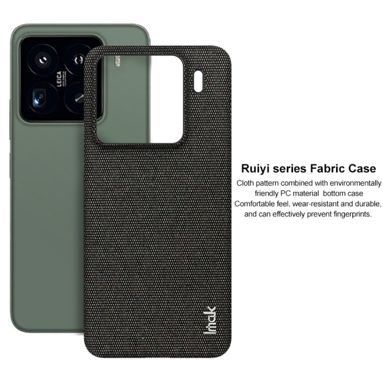For Xiaomi 15 Pro imak Ruiyi Series Cloth Texture PU + PC Phone Case(Dark Grey)
