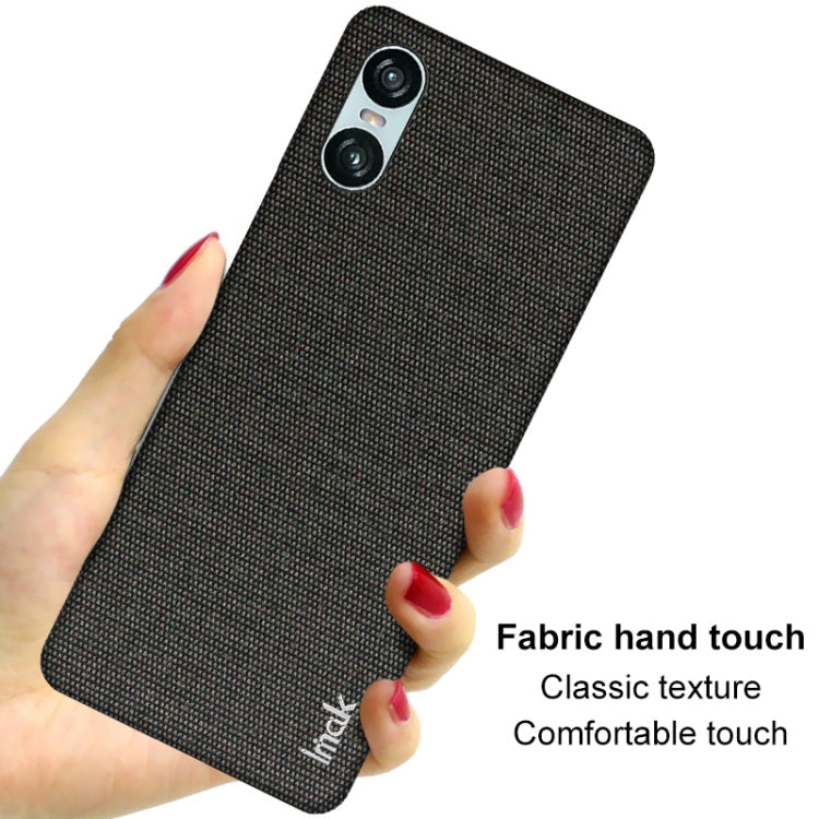 For Sony Xperia 10 VI imak Ruiyi Series Cloth Texture PU + PC Phone Case(Black)
