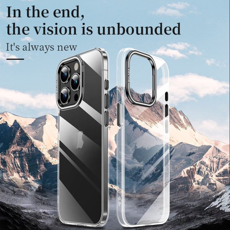 For iPhone 16 Pro SULADA PC + Aluminum Alloy Lens Holder Phone Case(Silver)