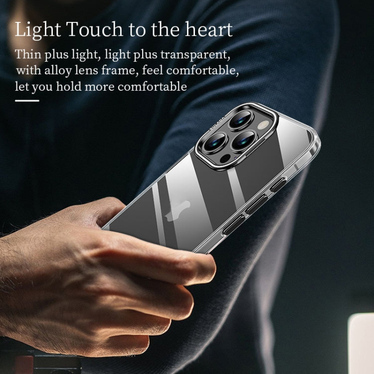 For iPhone 16 Pro SULADA PC + Aluminum Alloy Lens Holder Phone Case(Silver)