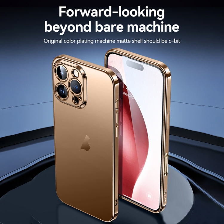 For iPhone 16 Plus SULADA Natural Color Series Electroplating Frosted TPU Phone Case(Silver)