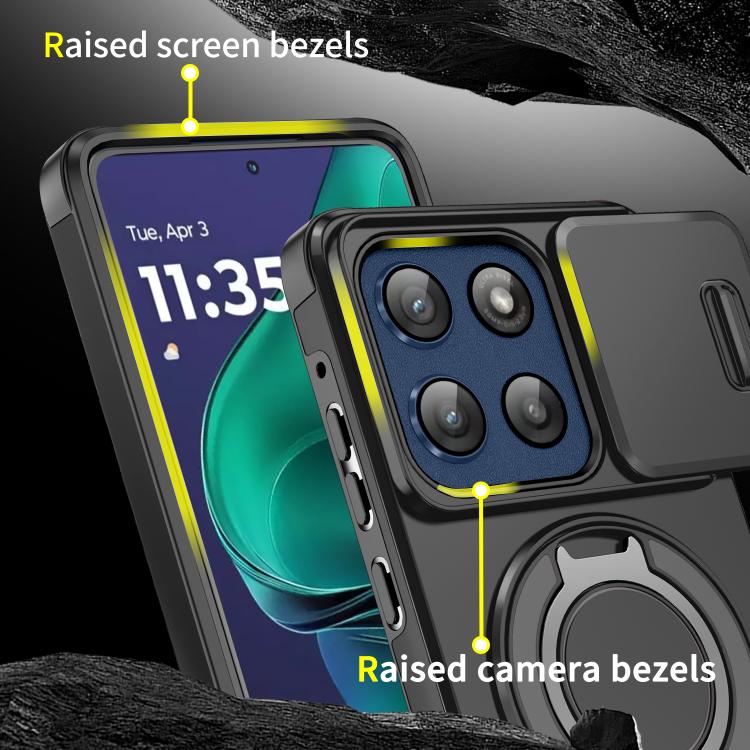 Motorola Moto G Stylus 5G 2025 / Moto G 5G 2024 Sliding Camshield Ring Holder Case