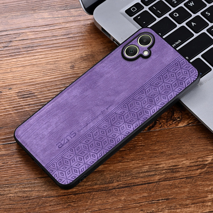 For Samsung Galaxy A06 4G AZNS 3D Embossed Skin Feel Phone Case(Purple)