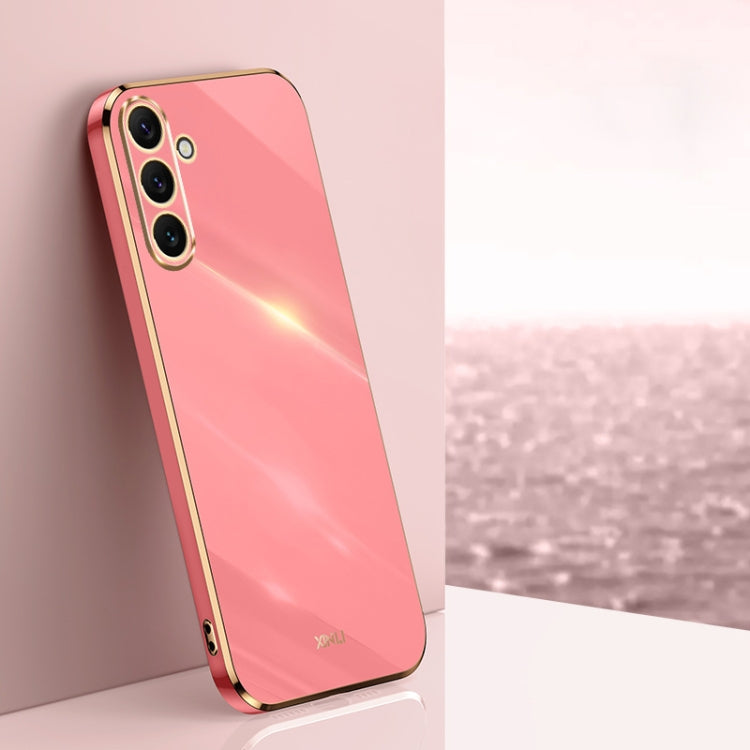 For Samsung Galaxy A16 5G XINLI Straight Edge 6D Electroplate TPU Phone Case(Hawthorn Red)