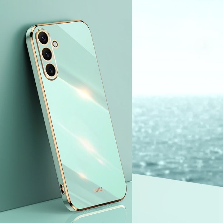 For Samsung Galaxy A16 5G XINLI Straight Edge 6D Electroplate TPU Phone Case(Mint Green)