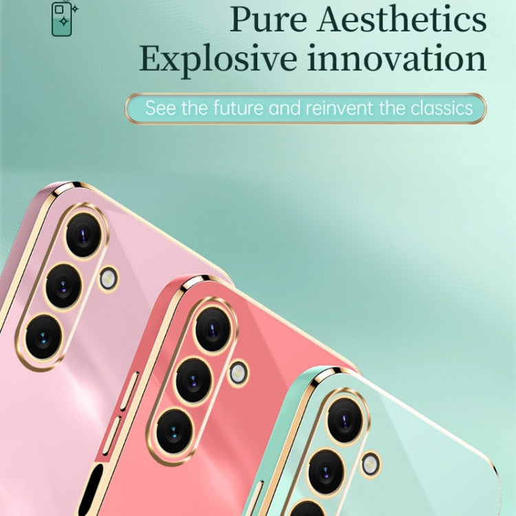 For Samsung Galaxy A16 5G XINLI Straight Edge 6D Electroplate TPU Phone Case(Mint Green)
