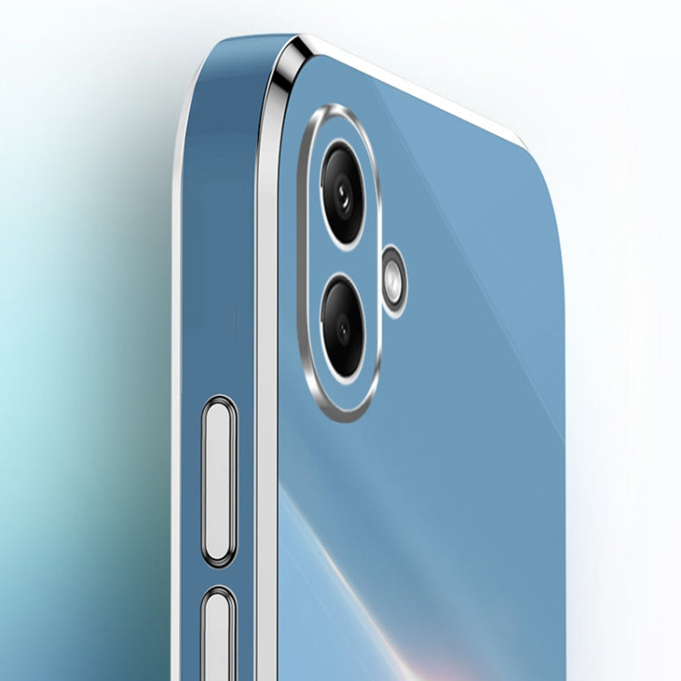 For Samsung Galaxy A06 4G XINLI Straight Edge 6D Electroplate TPU Phone Case with Ring Holder(Mint Green)