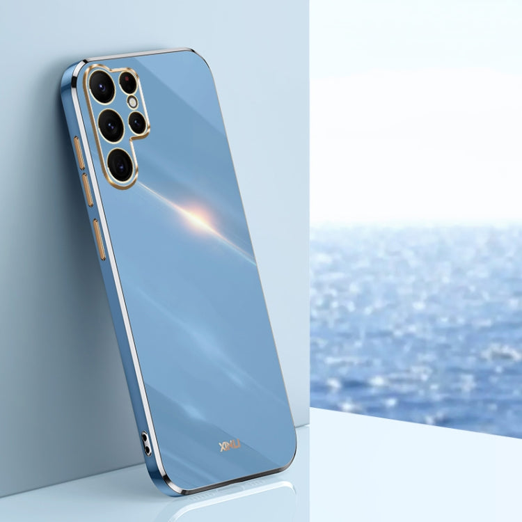 For Samsung Galaxy S25 Ultra 5G XINLI Straight Edge 6D Electroplate TPU Phone Case(Celestial Blue)