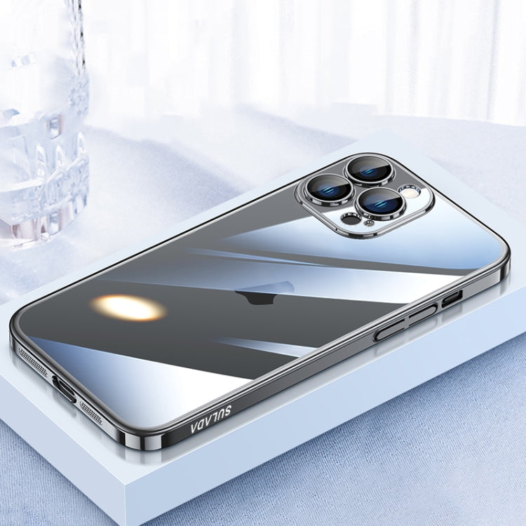 For iPhone 16 Pro SULADA JINGJIA Series Lens Protector Hard PC Phone Case(Black)