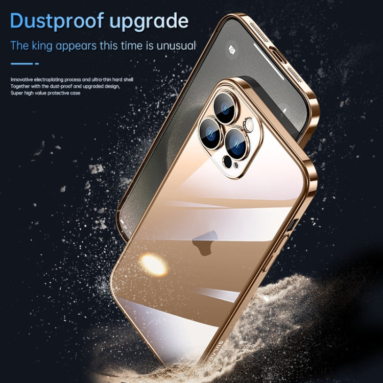 For iPhone 16 Plus SULADA JINGJIA Series Lens Protector Hard PC Phone Case(Gold)