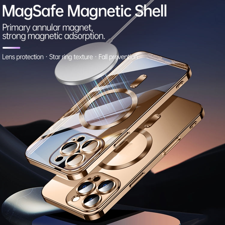 For iPhone 16 Pro SULADA MagSafe Plating TPU Shockproof Phone Soft Case(Titanium Grey)