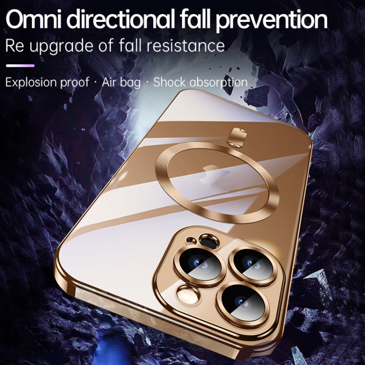 For iPhone 16 SULADA MagSafe Plating TPU Shockproof Phone Soft Case(Silver)